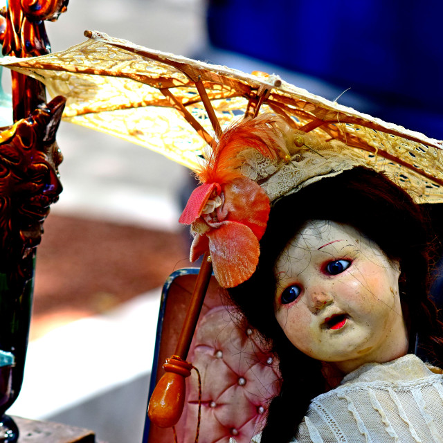 "An antique doll" stock image