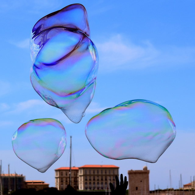 "Bubbles in the air" stock image