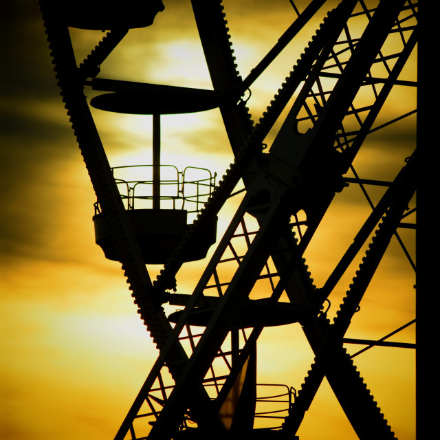 "The great wheel in the sunset" stock image