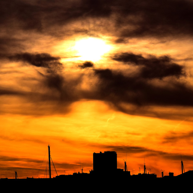 "Another amazing sunset" stock image