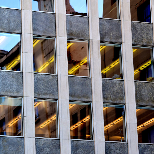 "Reflection inside of the outside" stock image