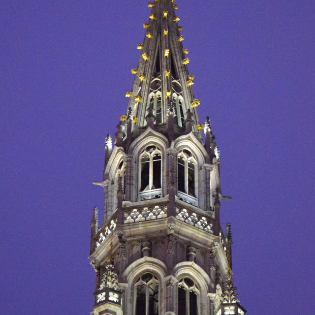 "Brussels city hall tower" stock image