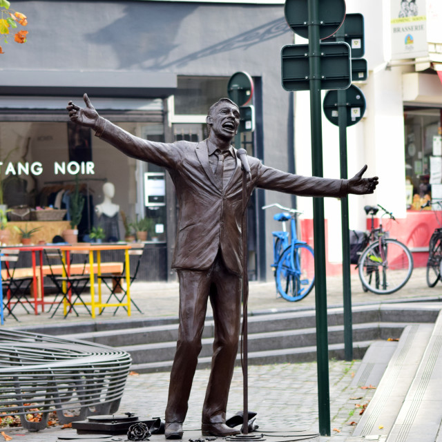 "Jacques Brel singing" by Amit Mendelsohn - £50.00 "Jacques Brel singing" stock image