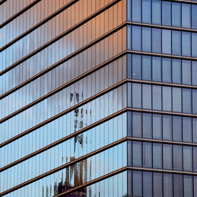 "Sunset on a building" stock image