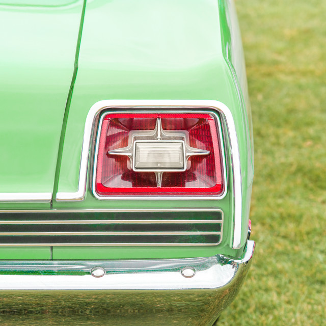 "vintage car rear tail-light" stock image