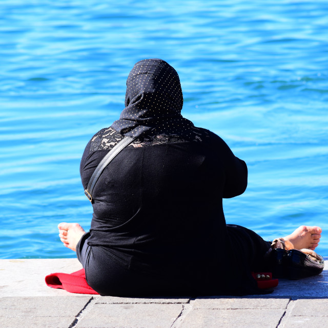 "Relaxing" by Amit Mendelsohn - £50.00 "Relaxing" stock image