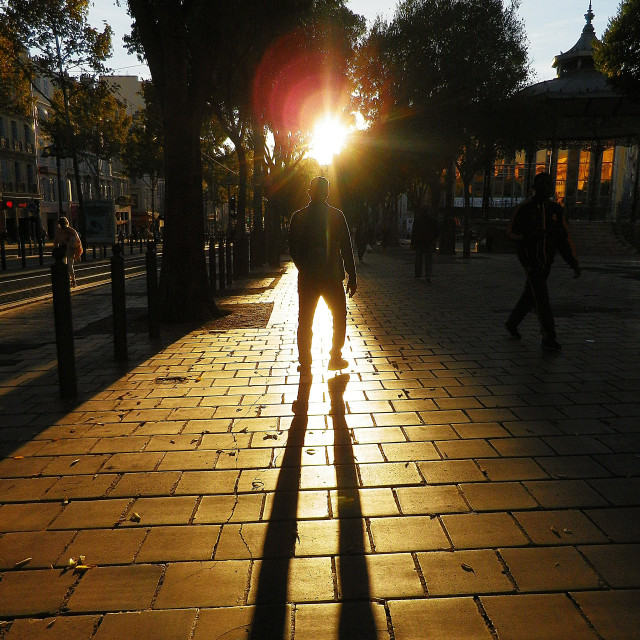 "Walking heavily" by Amit Mendelsohn - £50.00 "Walking heavily" stock image