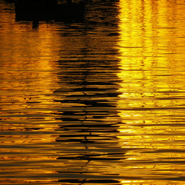 "Sunset on the water" stock image