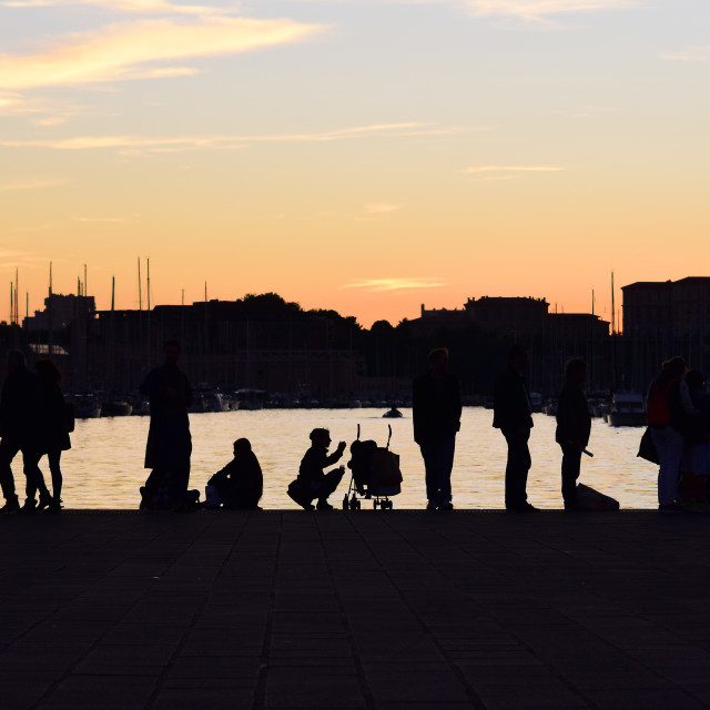 "People on the port" by Amit Mendelsohn - £50.00 "People on the port" stock image