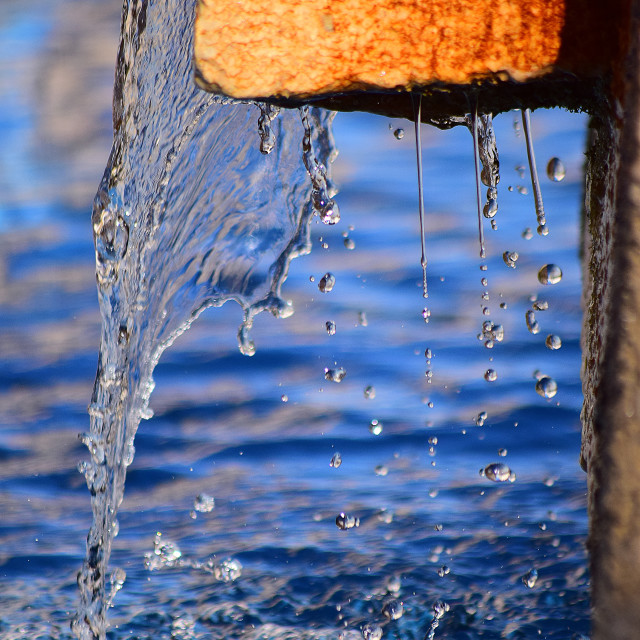 "Water from a fountain" stock image