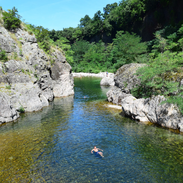 "River in Ardèche" stock image