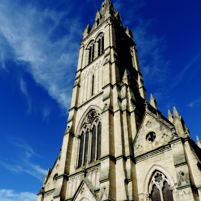 "A church in Ardèche" stock image