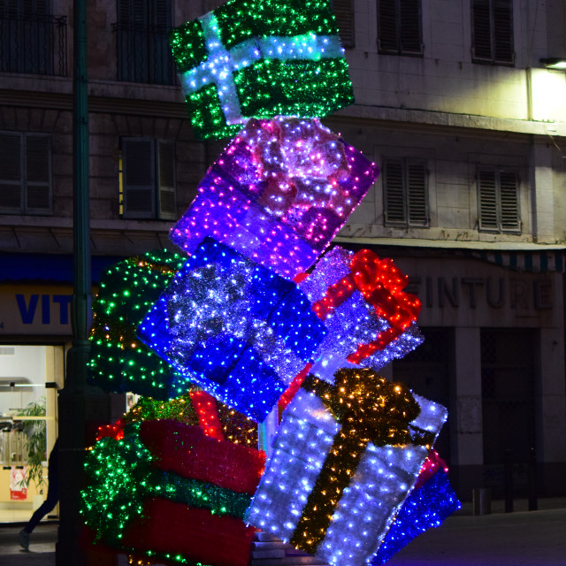 "Gifts as Christmas light" stock image