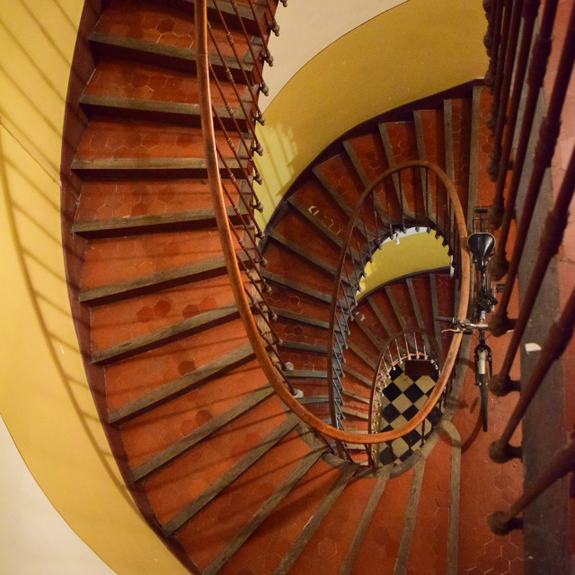 "Spiral oval steps" by Amit Mendelsohn - £50.00 "Spiral oval steps" stock image