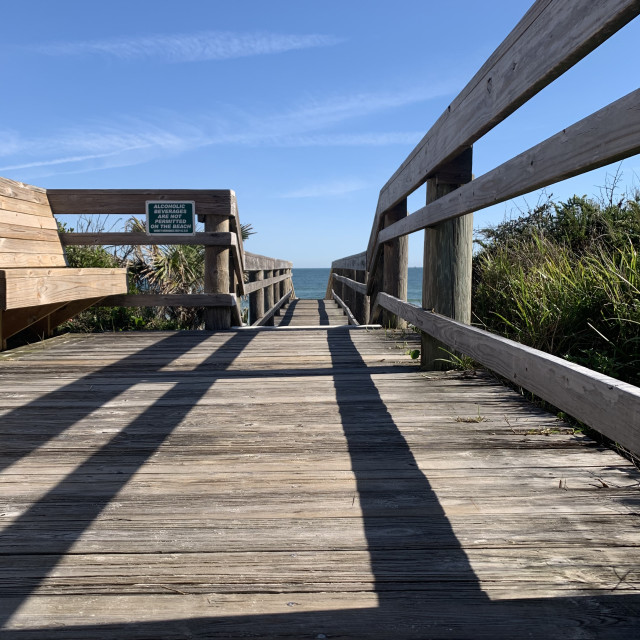 "Walkway to the Beach" by Melissa Minnella - £15.00 "Walkway to the Beach" stock image
