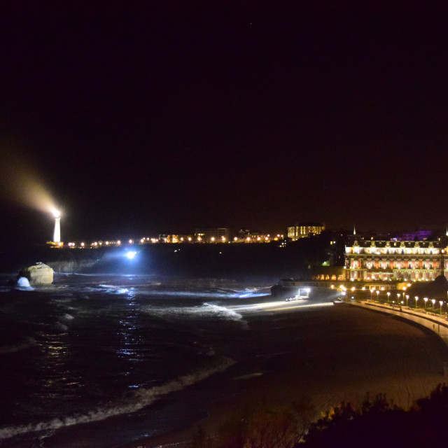 "The beach of Biarritz" stock image