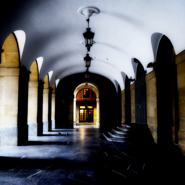 "A corridor in San Sebastian" by Amit Mendelsohn - £50.00 "A corridor in San Sebastian" stock image