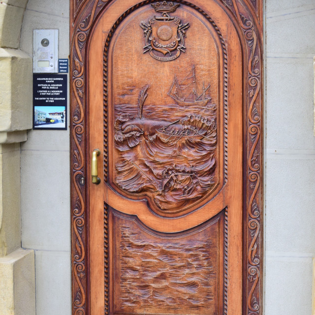 "The door of the Oceanic centre" by Amit Mendelsohn - £50.00 "The door of the Oceanic centre" stock image