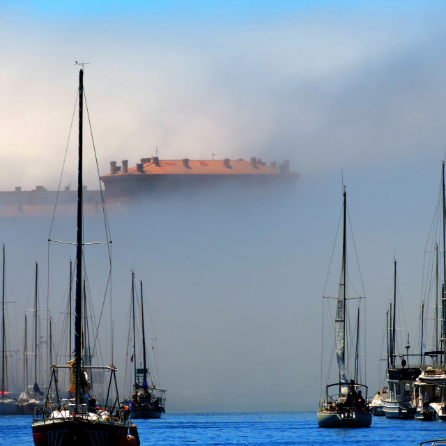 "The port in the mist" by Amit Mendelsohn - £50.00 "The port in the mist" stock image