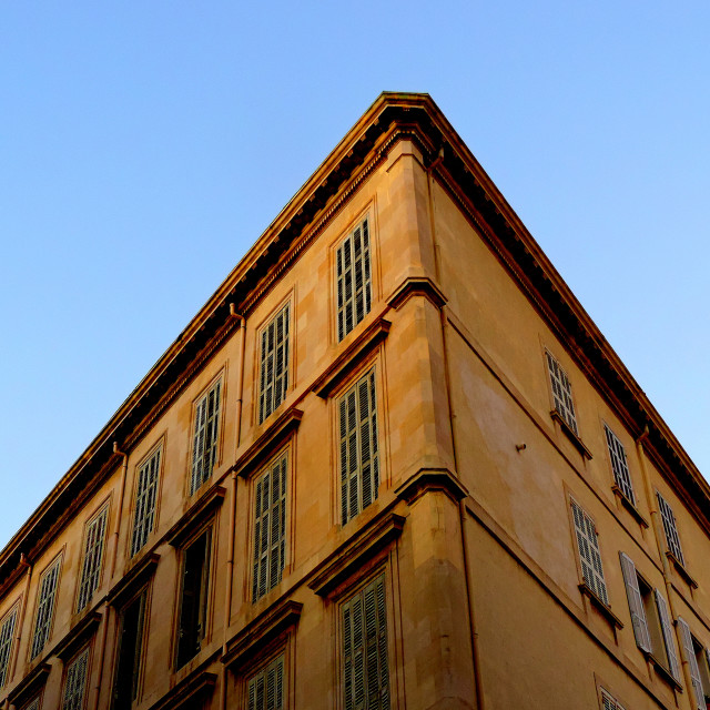 "A yellow building" by Amit Mendelsohn - £50.00 "A yellow building" stock image