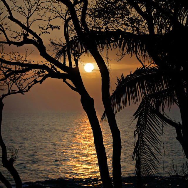 "salida del Sol Isla Contadora" stock image