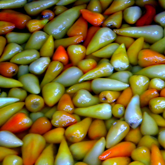 "Little marinated peppers" by Amit Mendelsohn - £50.00 "Little marinated peppers" stock image