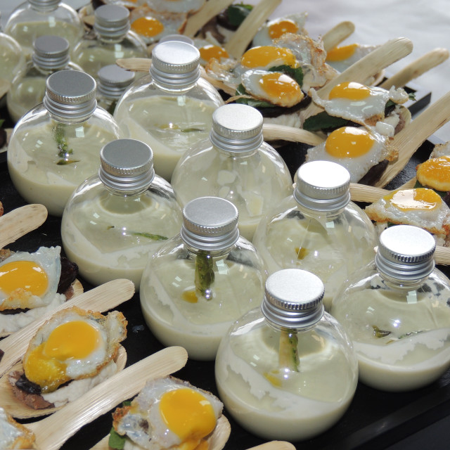 "Eggs and sauce" by Amit Mendelsohn - £50.00 "Eggs and sauce" stock image