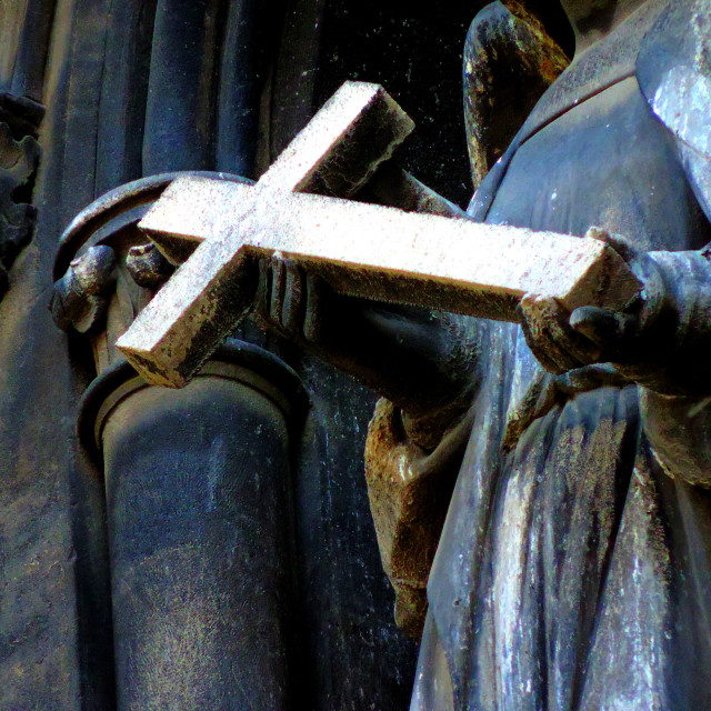 "Handing over the cross" stock image