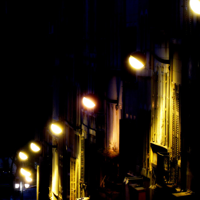 "Lights all the way down" by Amit Mendelsohn - £50.00 "Lights all the way down" stock image