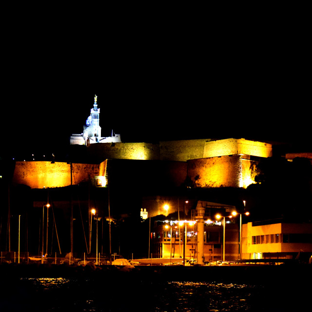 "Fort st. Nicolas and Notre dame de la garde" by Amit Mendelsohn - £50.00 "Fort st. Nicolas and Notre dame de la garde" stock image
