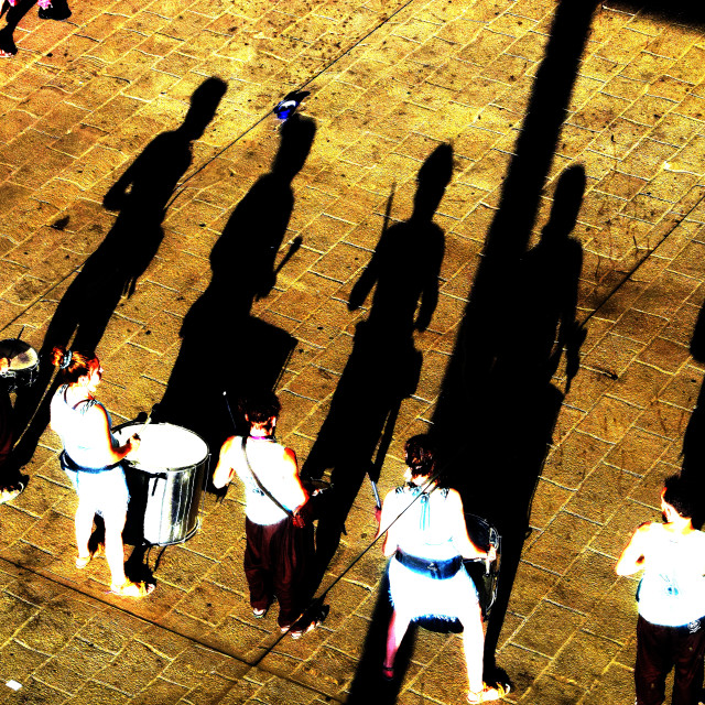"Drummers" by Amit Mendelsohn - £50.00 "Drummers" stock image