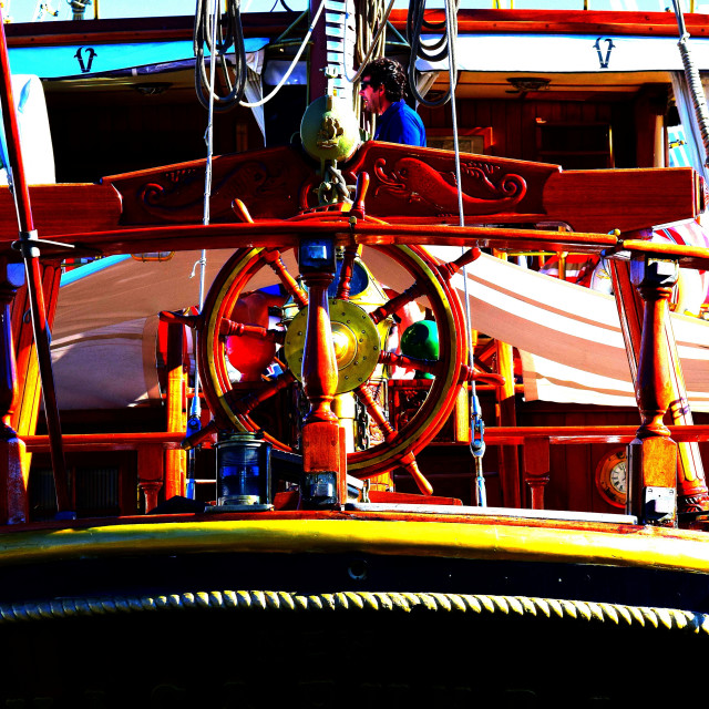 "The deck of a boat" by Amit Mendelsohn - £50.00 "The deck of a boat" stock image