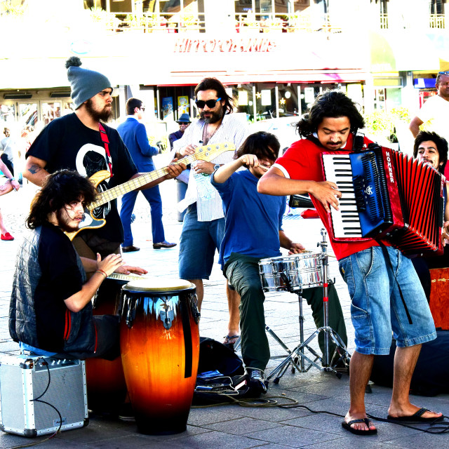 "And the band begins to play" by Amit Mendelsohn - £50.00 "And the band begins to play" stock image