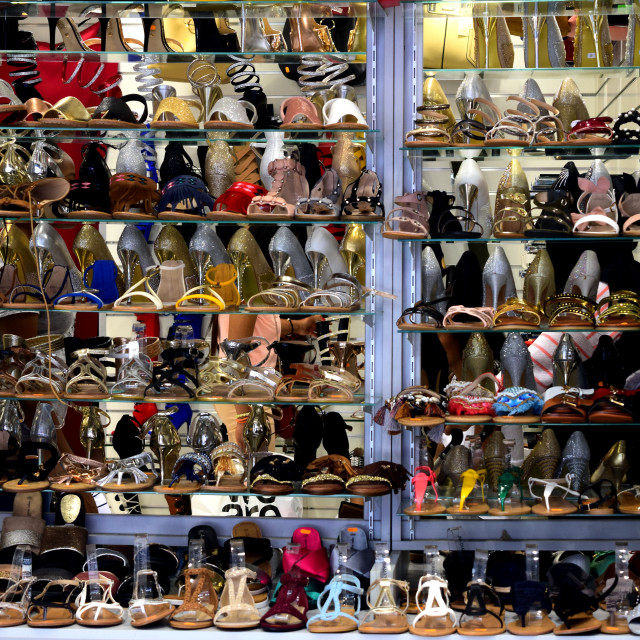 "Shoes everywhere" by Amit Mendelsohn - £50.00 "Shoes everywhere" stock image