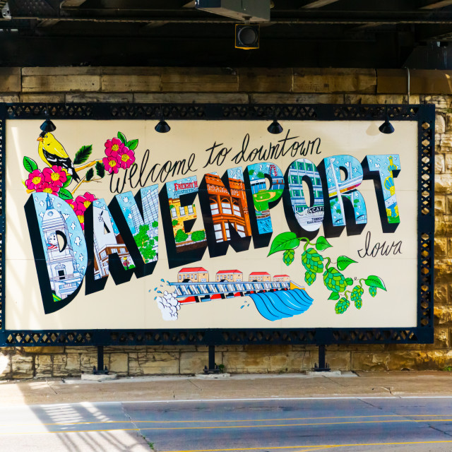 "Welcome To Davenport" by BTG Photographer - $3.09 "Welcome To Davenport" stock image