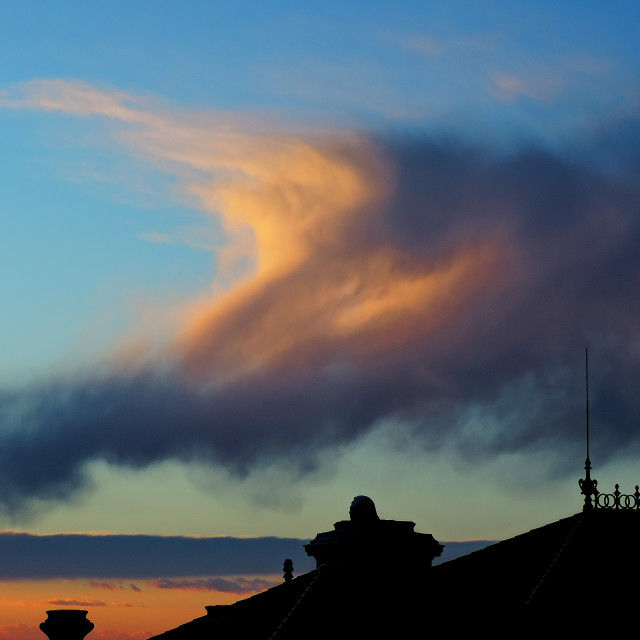 "The dramatic sky above the city" by Amit Mendelsohn - £50.00 "The dramatic sky above the city" stock image