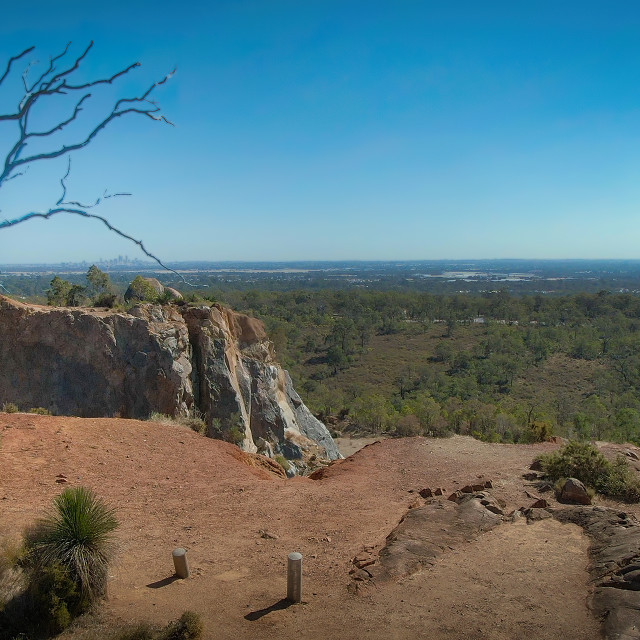 "Blur Tree and Cliff" stock image