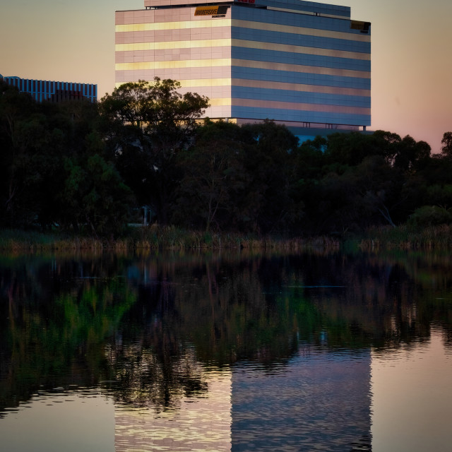 "Architecture Reflected Herdsman Lake 1" stock image