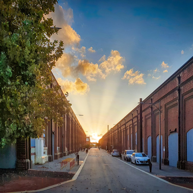 "Urban Sunset" stock image