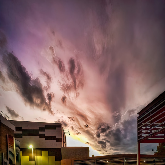 "Sunset at the Mall" stock image