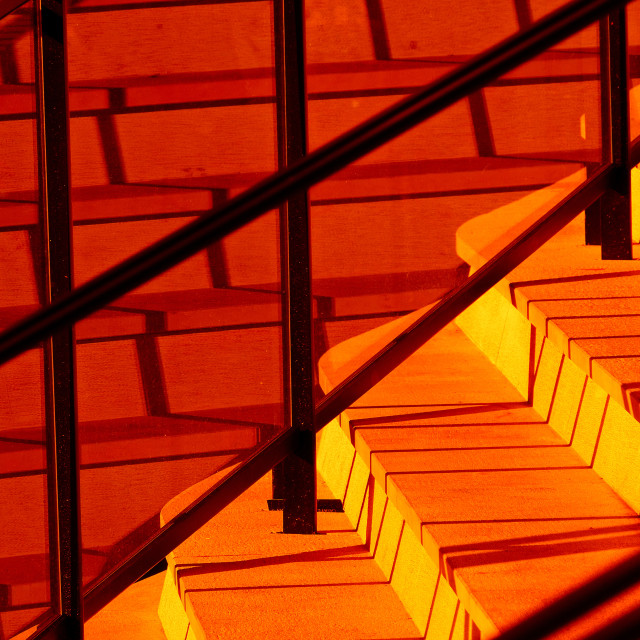 "Steps and shadows" by Amit Mendelsohn - £50.00 "Steps and shadows" stock image