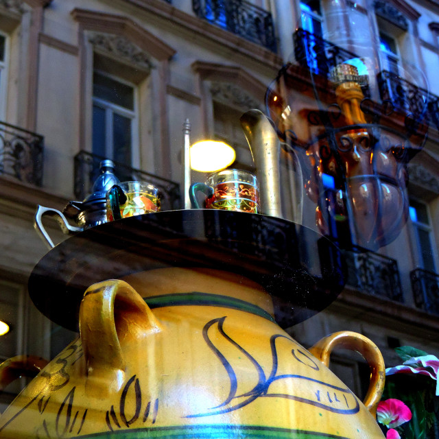 "Over the pot in front of the building" by Amit Mendelsohn - £50.00 "Over the pot in front of the building" stock image