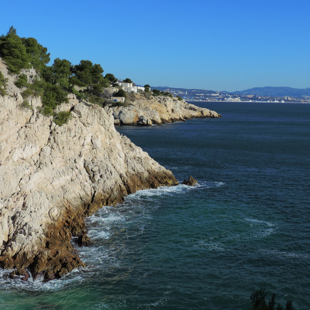 "The blue coast" by Amit Mendelsohn - £50.00 "The blue coast" stock image