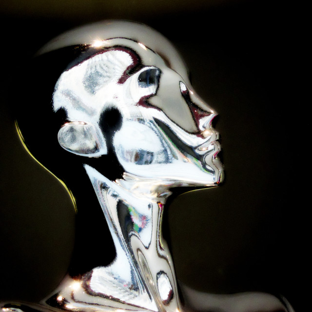 "A silver mannequin" stock image