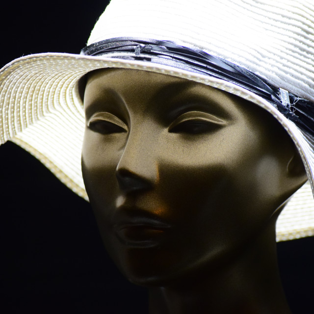 "A head of a mannequin of a woman" stock image