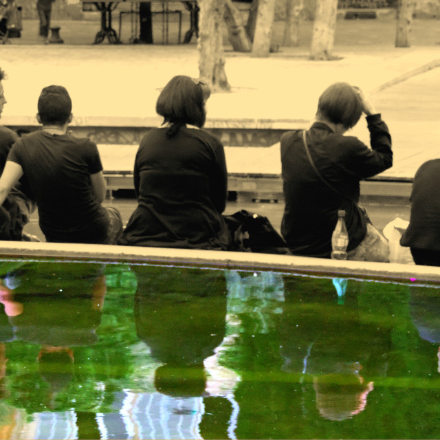 "People and their reflection" by Amit Mendelsohn - $48.79 "People and their reflection" stock image