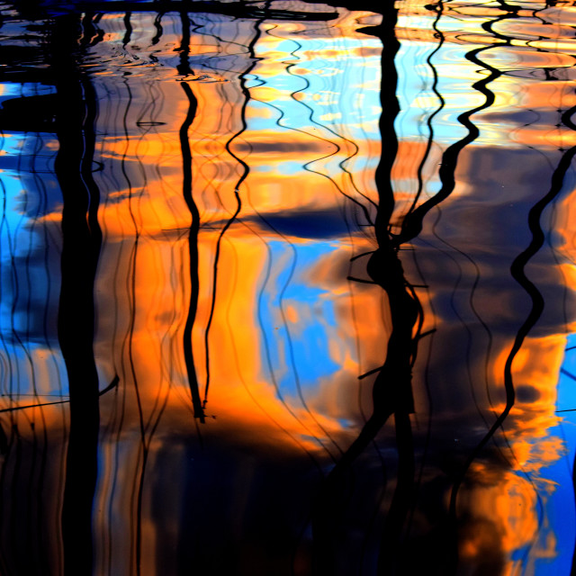 "Reflection in the water" stock image