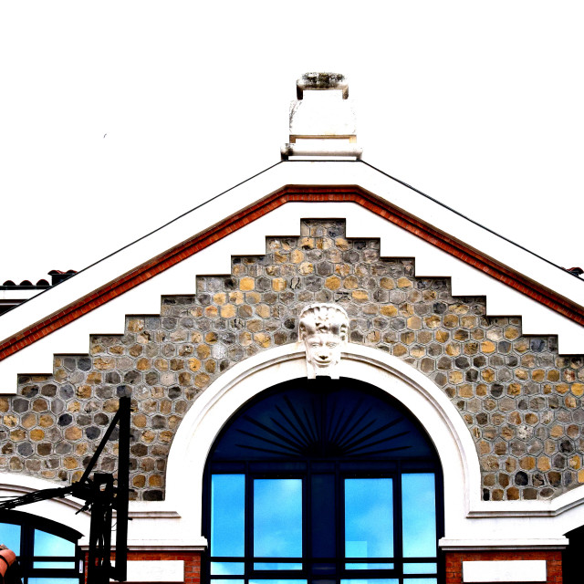 "A header of a building in Aix" by Amit Mendelsohn - £50.00 "A header of a building in Aix" stock image