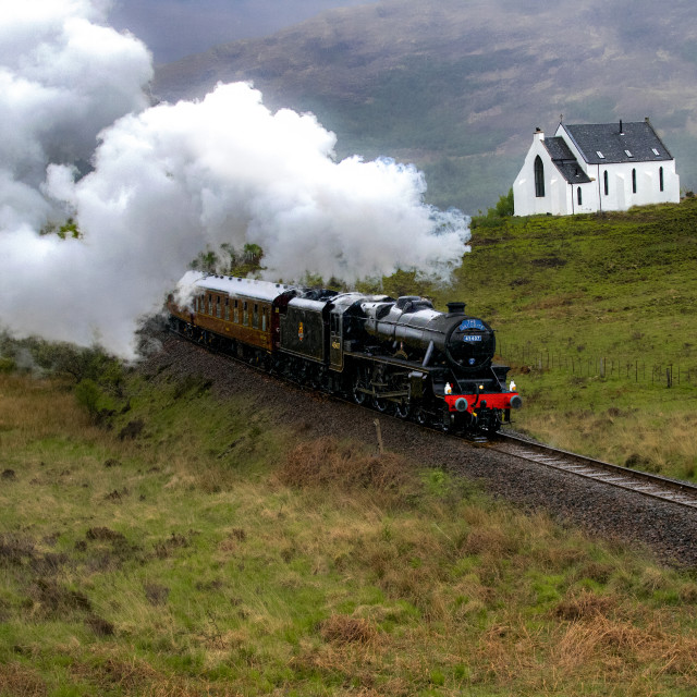 "The Jacobite Steam Train, Polnish" stock image