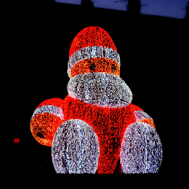"Santa Claus made of lights" by Amit Mendelsohn - £50.00 "Santa Claus made of lights" stock image